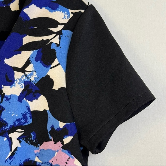 Worthington Blue and Purple Dress Short Sleeve Womens Size 8 - Picture 4 of 5